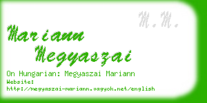 mariann megyaszai business card